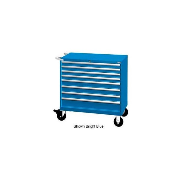 Lista International Lista 40-1/4"W Mobile Cabinet, 8 Drawers, 129 Compart - Classic Blue, No Lock XSHS0750-0801MCBNL - main